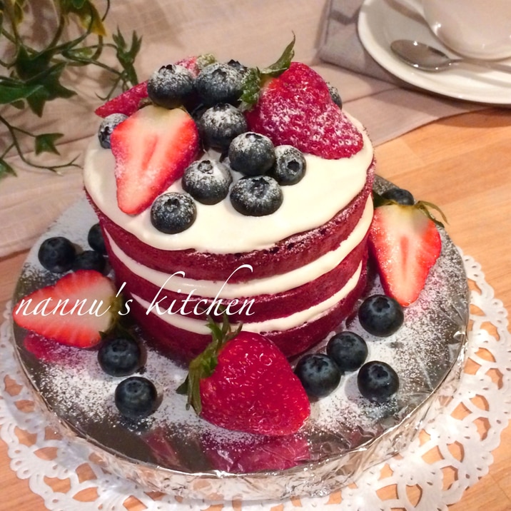 レッドベルベット ネイキッドケーキ レシピ 作り方 By Nannu S Kitchen 楽天レシピ レッドベルベット ネイキッドケーキ レシピ 作り方 By Nannu S Kitchen 楽天レシピ